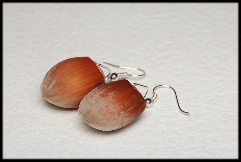 Kolczyki orzechy laskowe