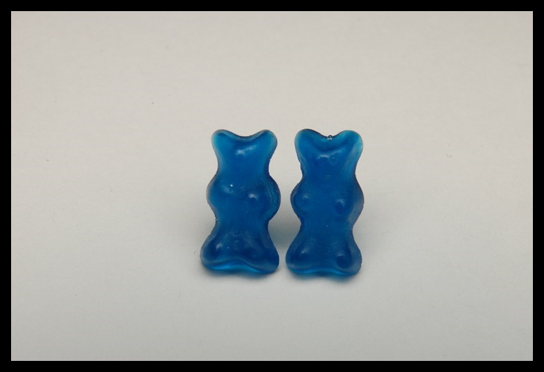 Kolczyki misie żelki wkrętki