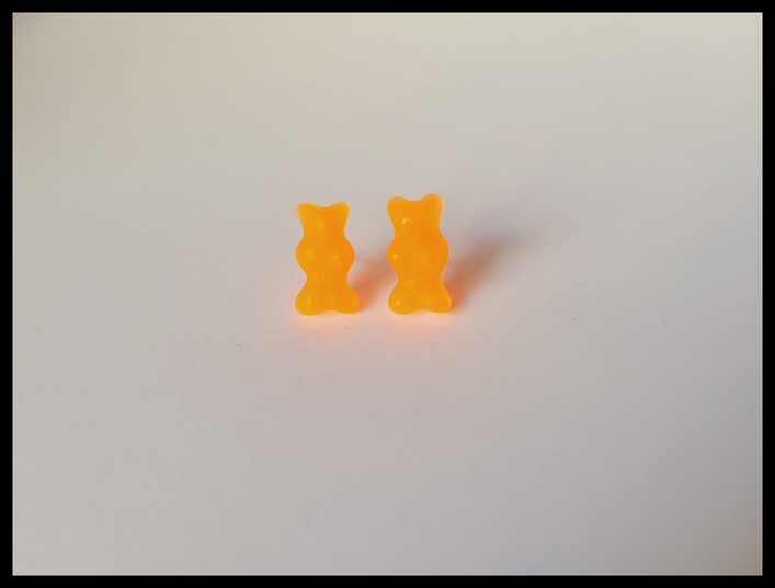 Kolczyki misie żelki wkrętki