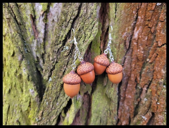 Kolczyki żołędzie