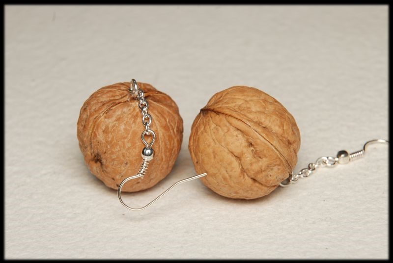 Kolczyki orzechy włoskie