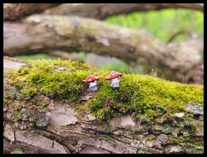 Kolczyki wkrętki grzyby