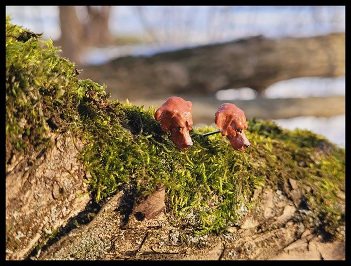 Kolczyki wkrętki psy