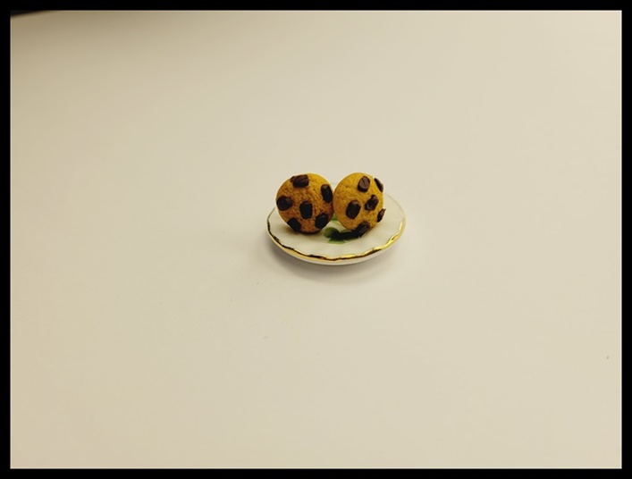 Kolczyki wkrętki ciastka z czekoladą