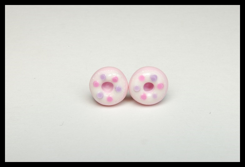 Kolczyki wkrętki donaty