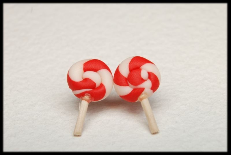 Kolczyki wkrętki lizaki