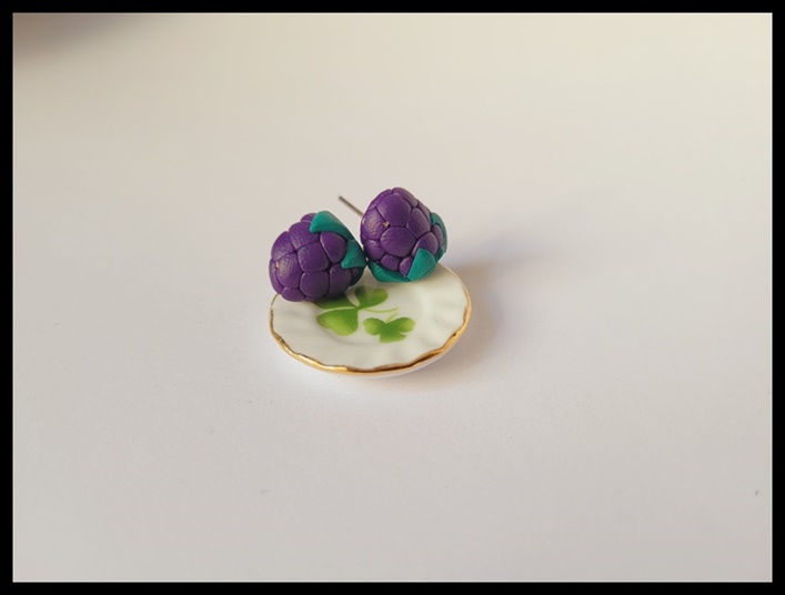 Kolczyki wkrętki jeżyny