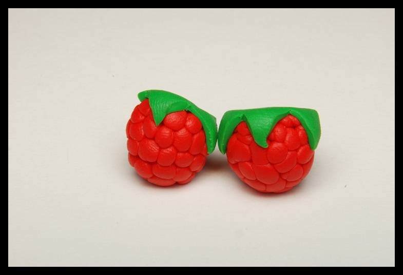 Kolczyki wkrętki maliny