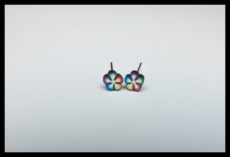 Kolczyki wkrętki kwiatki