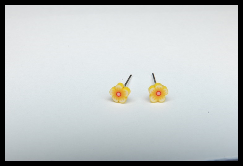 Kolczyki wkrętki kwiatki