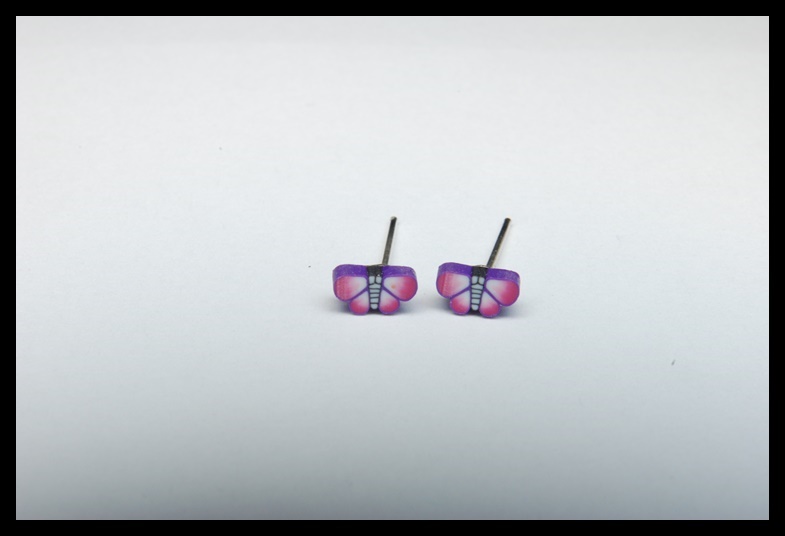 Kolczyki wkrętki motyle