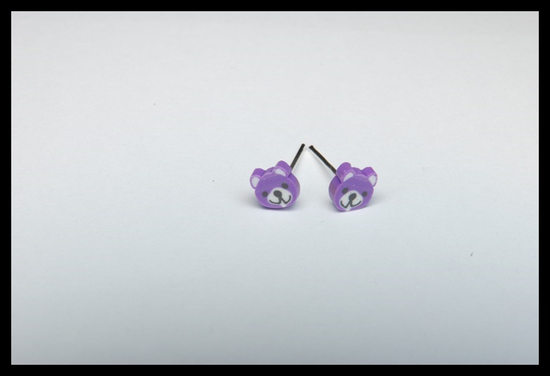 Kolczyki wkrętki misie