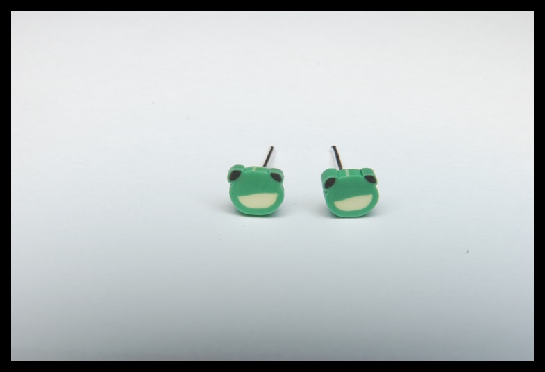 Kolczyki wkrętki żaby