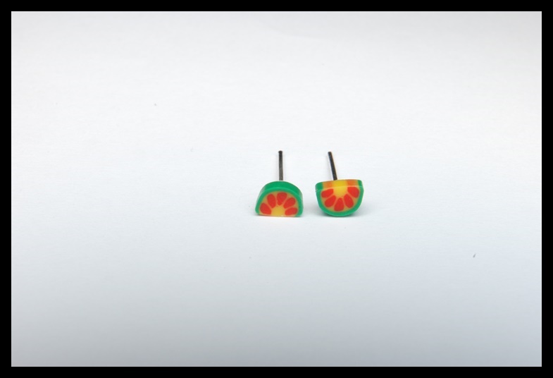 Kolczyki wkrętki cytrusy