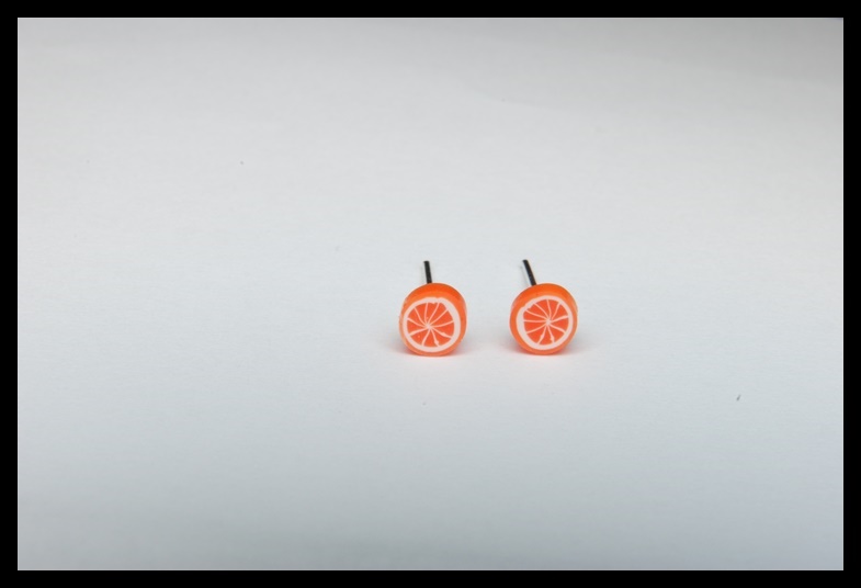 Kolczyki wkrętki pomarańcze