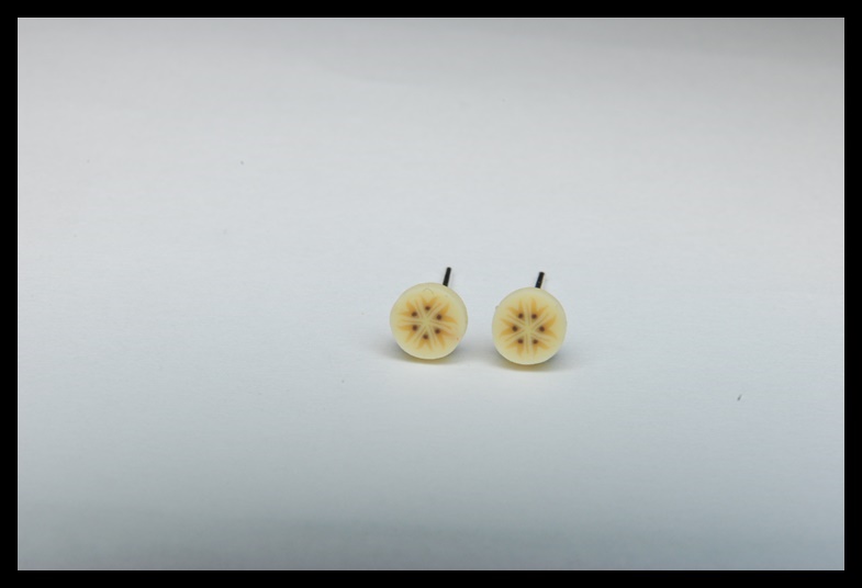 Kolczyki wkrętki banany