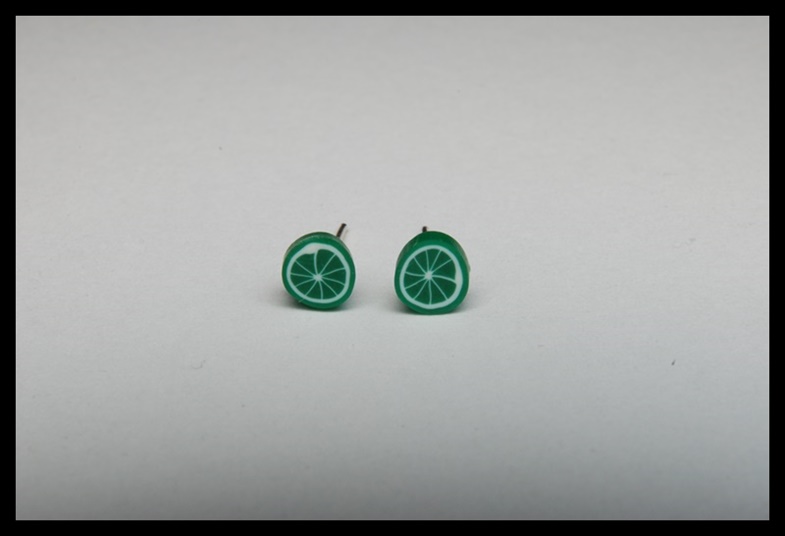 Kolczyki wkrętki limonki