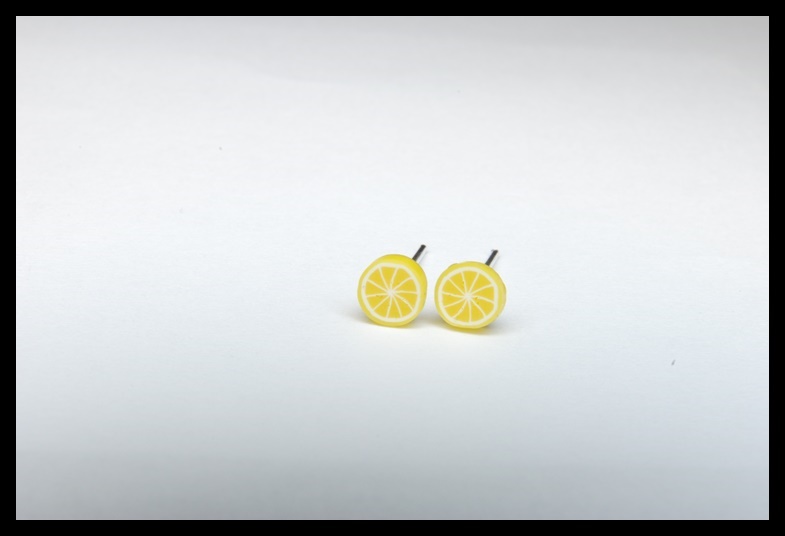 Kolczyki wkrętki cytryny