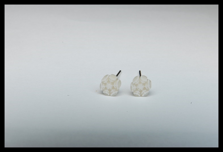 Kolczyki wkrętki śnieżynki