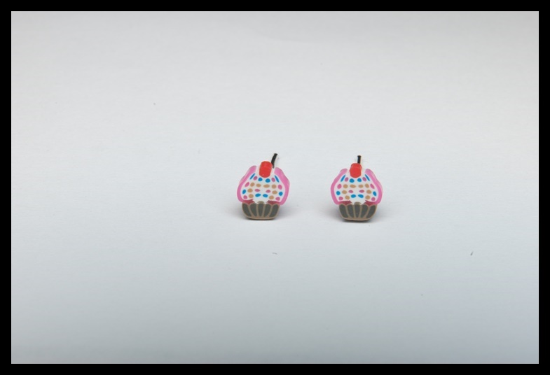 Kolczyki wkrętki babeczki