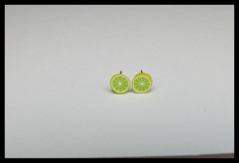 Kolczyki wkrętki limonki
