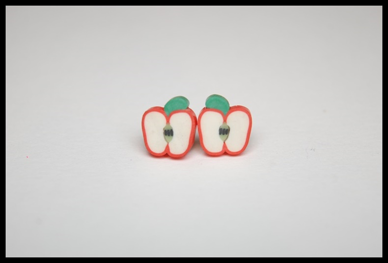 Kolczyki wkrętki jabłka