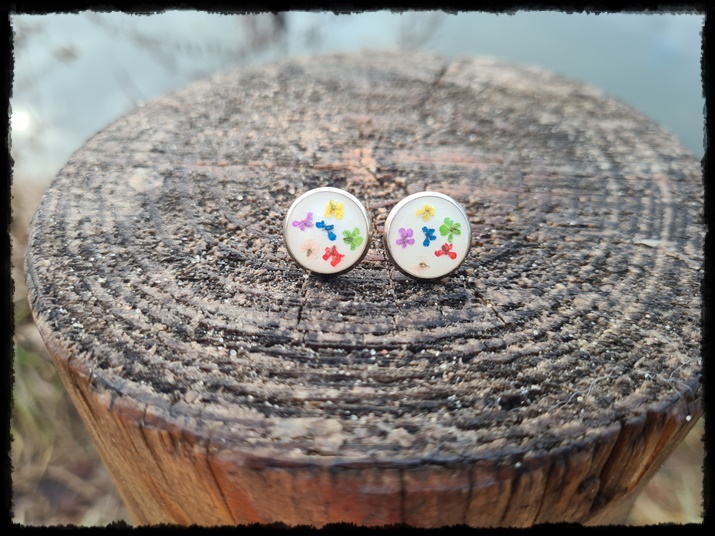 Kolczyki wkrętki kwieciste