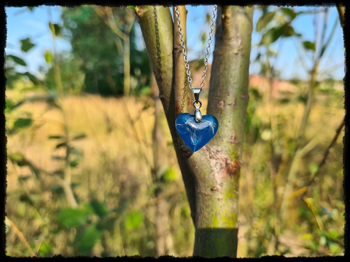 Wisior serce z dmuchawcem