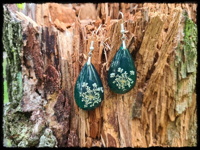 Kolczyki łezki kwieciste