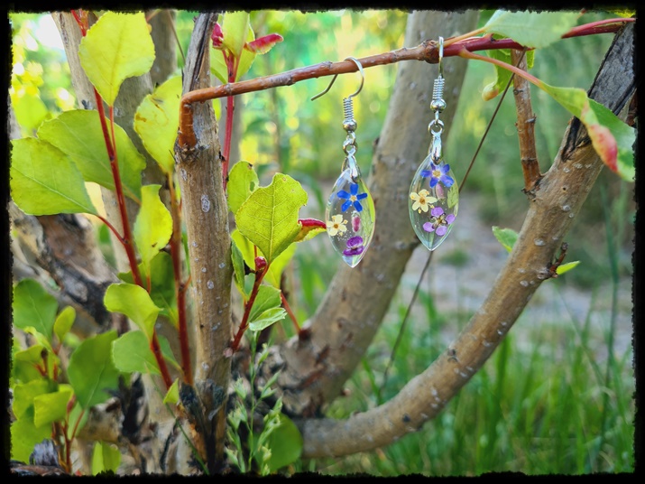 Kolczyki łezki z łąka