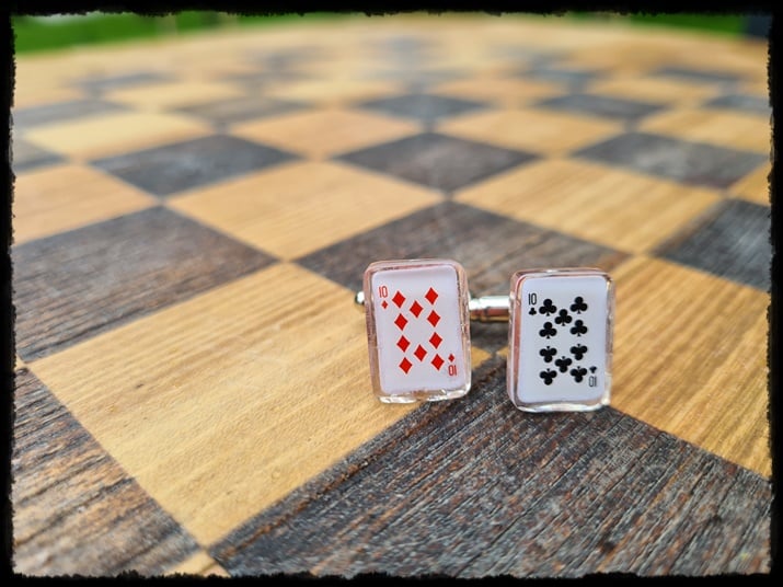 Spinki do mankietów karty