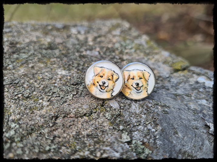 Kolczyki wkrętki z pieskami