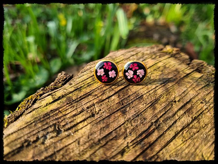 Kolczyki kwieciste wkrętki