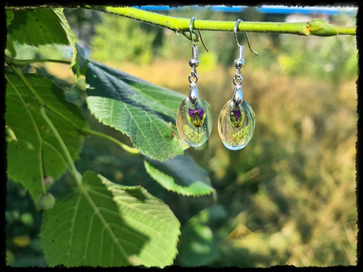 Kolczyki z bodziszkiem