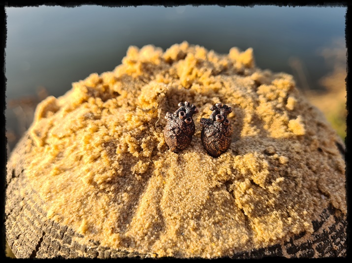 Kolczyki miedziane serca